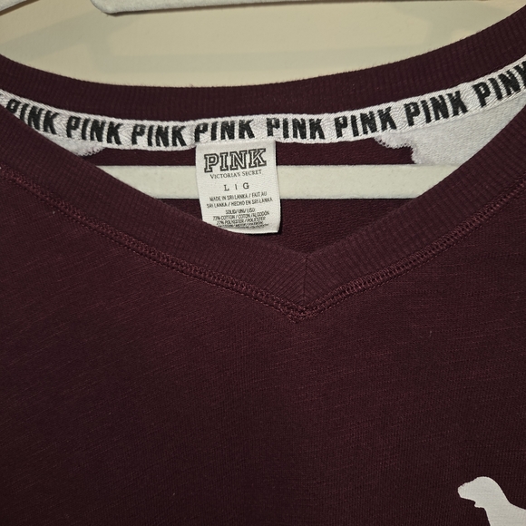 Victoria's Secret Pink Maroon V-Neck Top - Picture 5 of 8
